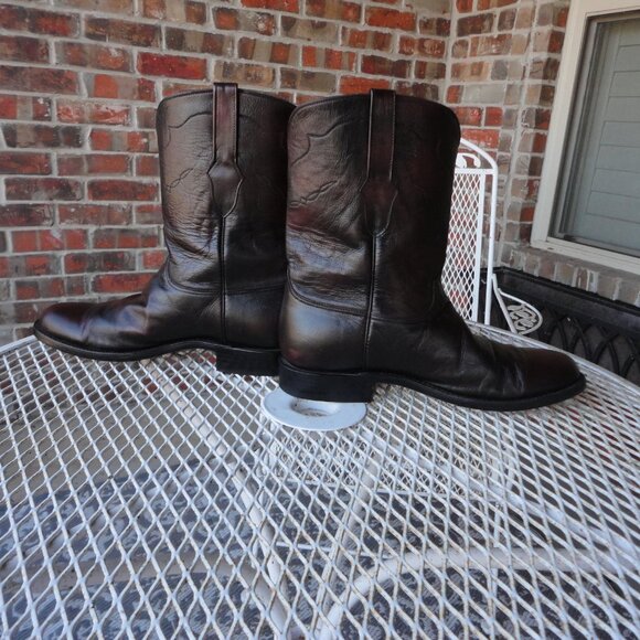 BLACK JACK Vintage Men\'s Red-Brown Leather Western Boots Size 12 D main image 7